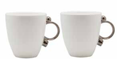 Geometrica Silver Mug, set of 2